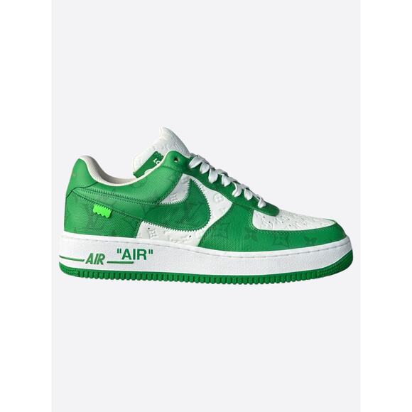 Louis Vuitton Nike Green & White Monogram Air Force 1 - Picture 1 of 8